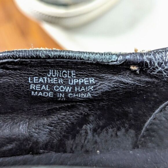 ASH Leather Suede Animal Print Platform Slip On Sneakers size 40 Unisex - Picture 14 of 15